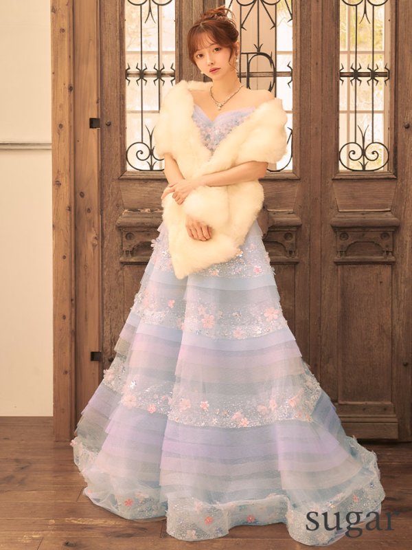 ブルーラベンダー　モデル：羽澄まり　身長：158cm　着用サイズ：Sサイズ