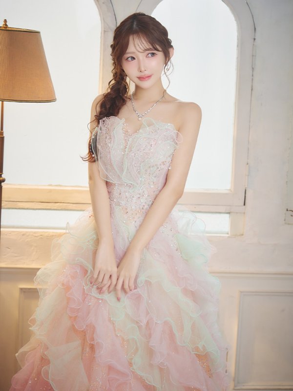 アイボリーピンク　モデル：りな　身長：160cm　着用サイズ：S(XS〜M)着用