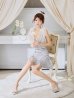 ホワイトxブラック モデル：まりん　身長：164cm　着用サイズ：Sサイズ