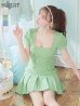 画像26: 【an /アン】ツイード/ ボタン/ ショートスリーブ/ 袖あり/ セットアップ/ Aライン/ 裾プリーツ/ ミニドレス/ キャバドレス[FB03] (26)