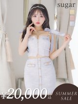 【サマーセール開催中！! 】XSサイズあり【an /アン】 ショルダーリボン/ フロントジップ/ ゴールドバックル/ ボタン/ セットアップ/タイト/ ミニドレス/ キャバドレス[OF05]