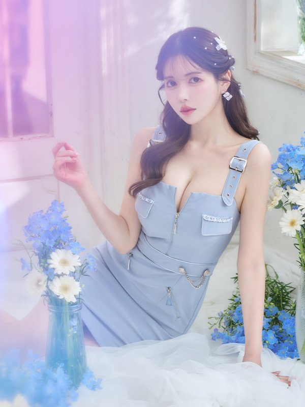 画像4: XSサイズあり【an/アン】フロントジッパー/ ベルトデザイン/ ストレッチ/ サイド編み上げ/ ノースリーブ/ タイト/ ミニドレス/ キャバドレス[OF05]