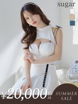 【サマーセール開催中！! 】XSサイズあり【an /アン】カットアウト/ ワンカラー/ ショルダーリボン/ ノースリーブ/ セットアップ/ プリーツ/ Aライン/ フレア/ ミニドレス/ キャバドレス[OF05]
