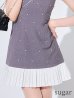 チャコールグレーxホワイト モデル：明日花キララ身長：162cm　着用サイズ：Sサイズ