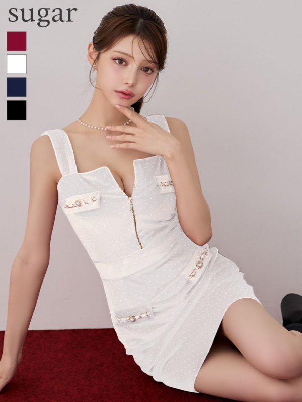 ホワイト　モデル：ももか　身長：156cm　着用サイズ：Sサイズ