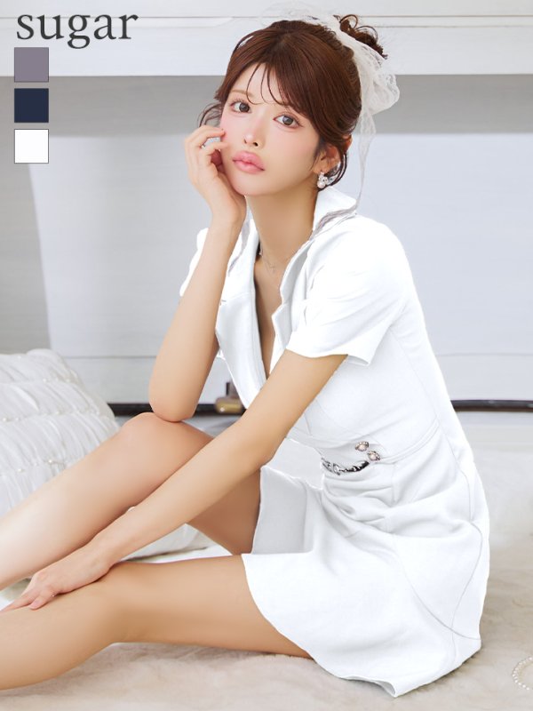 ホワイト モデル：まりん　身長：164cm　着用サイズ：Sサイズ