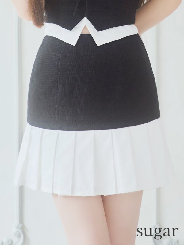 ブラックxホワイト モデル:ももか 身長:156cm 着用サイズ:Sサイズ