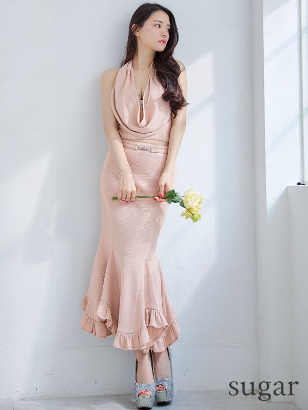 ベージュ モデル:るな 身長:159cm 着用サイズ:Sサイズ