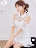 ホワイト　モデル：まりん　身長：164cm　着用サイズ：Sサイズ