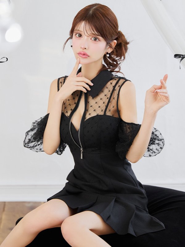 ブラック　モデル：まりん　身長：164cm　着用サイズ：Sサイズ