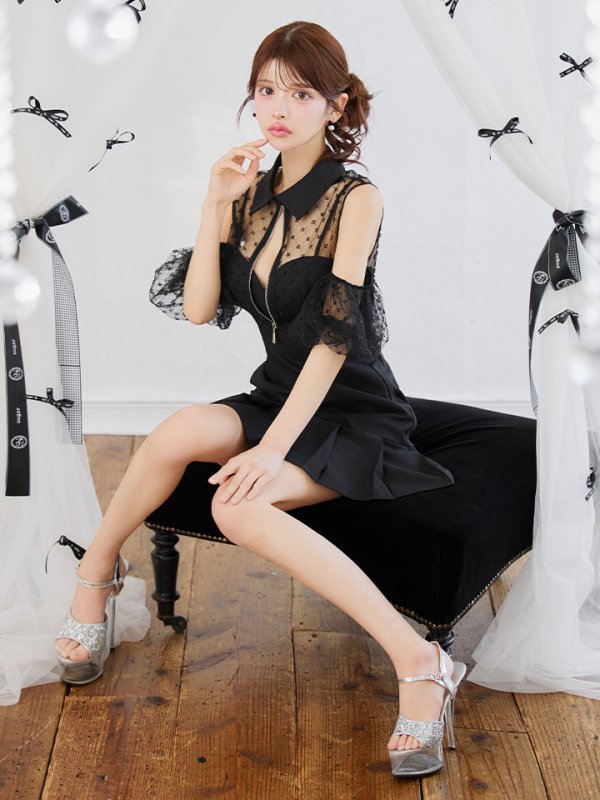 ブラック　モデル：まりん　身長：164cm　着用サイズ：Sサイズ