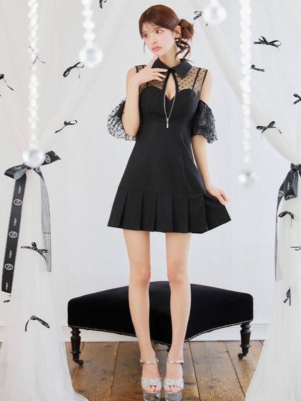 ブラック　モデル：まりん　身長：164cm　着用サイズ：Sサイズ