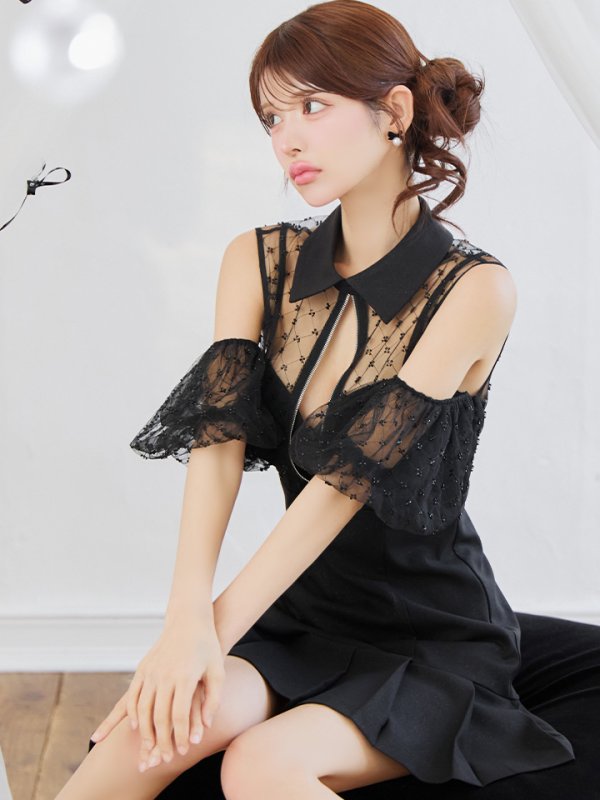 ブラック　モデル：まりん　身長：164cm　着用サイズ：Sサイズ