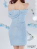 ブルー モデル：真優川咲　身長：158cm　着用サイズ：Sサイズ