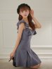 グレー モデル：かるあ　身長：156cm　着用サイズ：Sサイズ