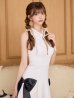 ホワイトxブラック　モデル：りこ　身長：167cm　着用サイズ：Sサイズ