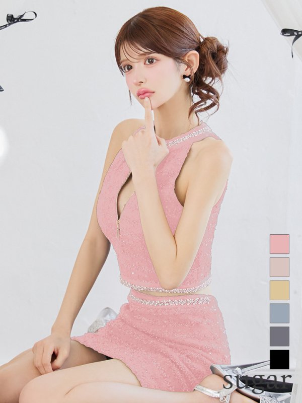 ピンク モデル：まりん　身長：164cm　着用サイズ：Sサイズ