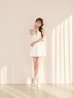 ホワイト　モデル：ももか　身長：156cm　着用サイズ：Sサイズ