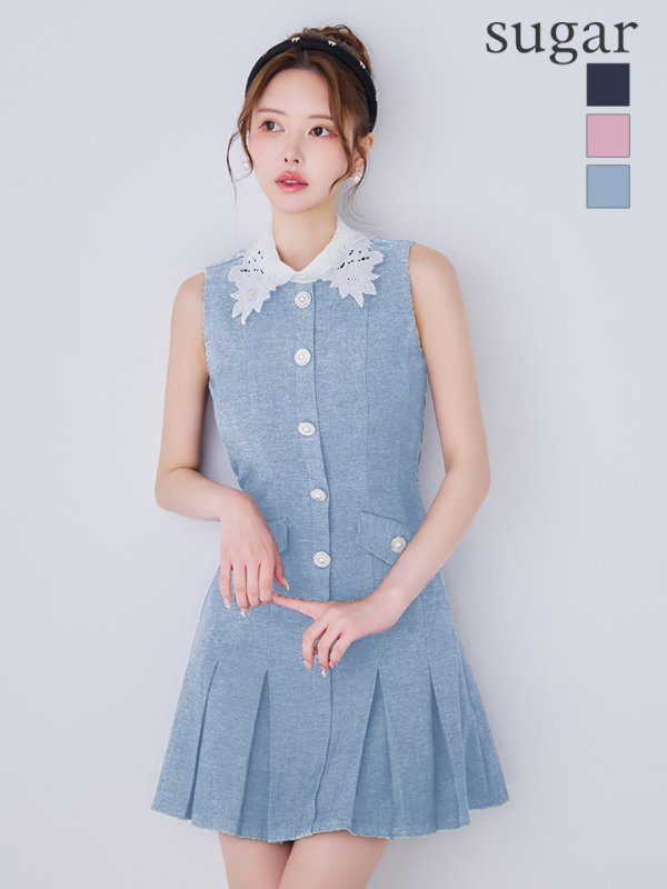 ブルー モデル：ゆめ　身長：160cm　着用サイズ：Sサイズ