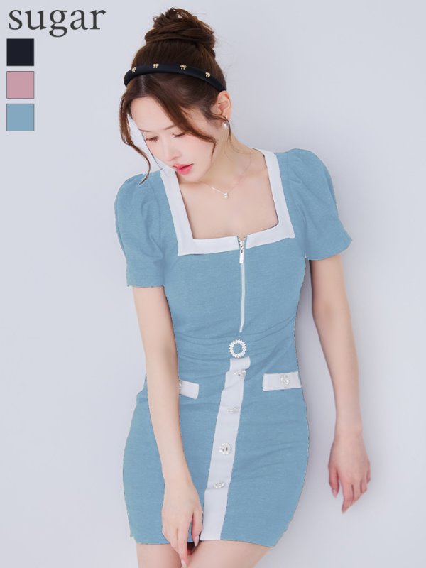 ブルー モデル：ゆめ　身長：160cm　着用サイズ：Sサイズ