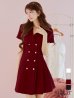 ワインレッド モデル：まりん　身長：164cm　着用サイズ：Sサイズ