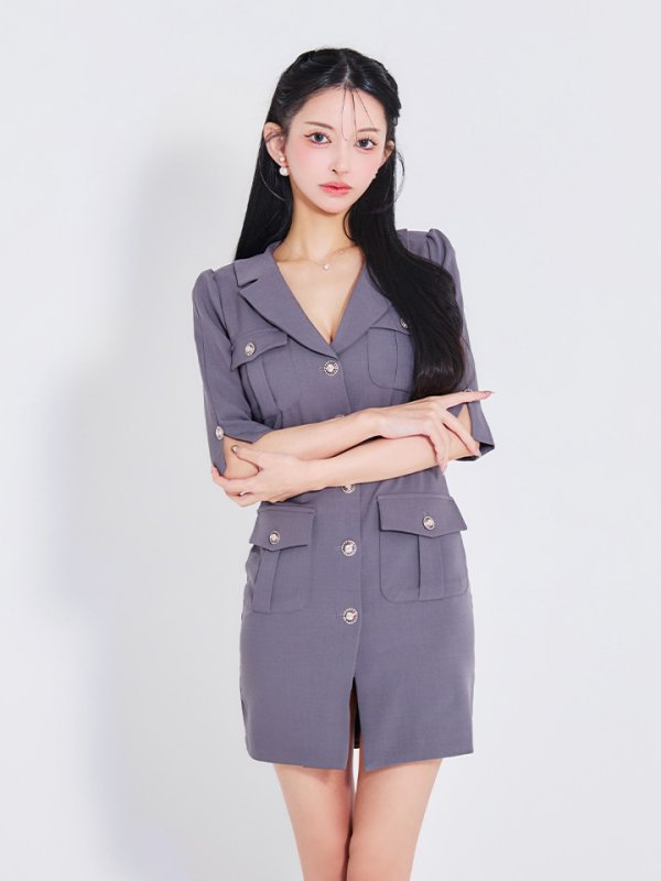 グレー モデル：まおちゃる　身長：158cm　着用サイズ：Sサイズ