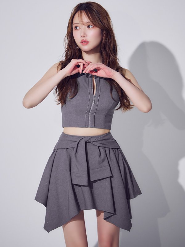 グレー　モデル：ゆめ　身長：160cm　着用サイズ：Sサイズ