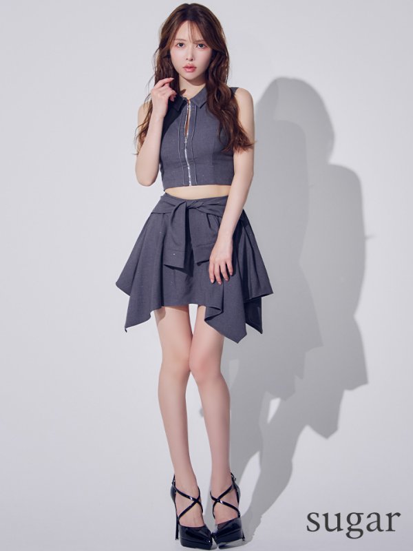 グレー　モデル：ゆめ　身長：160cm　着用サイズ：Sサイズ