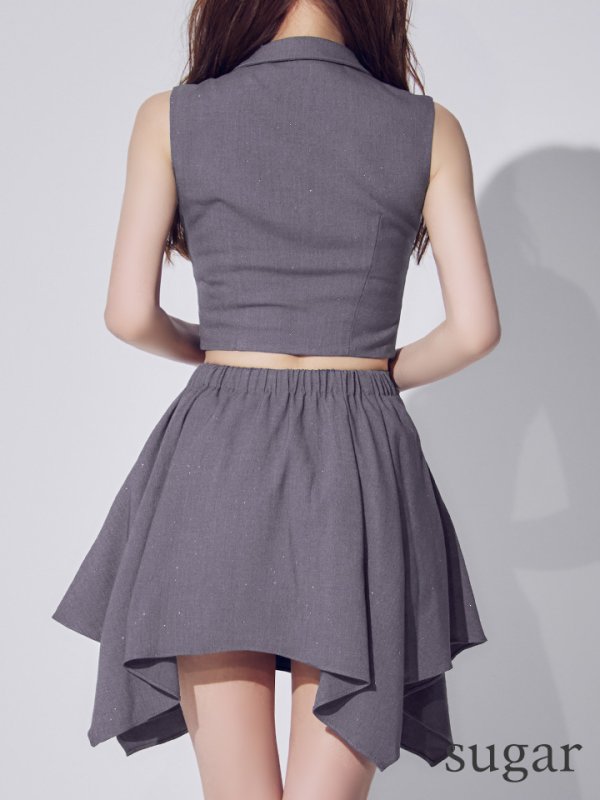 グレー　モデル：ゆめ　身長：160cm　着用サイズ：Sサイズ