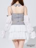 グレーxホワイト モデル：ゆめ　身長：160cm　着用サイズ：Sサイズ