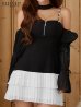ブラック モデル：まりん　身長：164cm　着用サイズ：Sサイズ