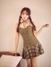 ブラウン　モデル：三上悠亜　身長：159cm　着用サイズ：Sサイズ