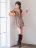 ブラウン モデル：れみ　身長：163cm　着用サイズ：Sサイズ