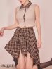 ベージュxブラウン モデル：ゆめ　身長：160cm　着用サイズ：Sサイズ