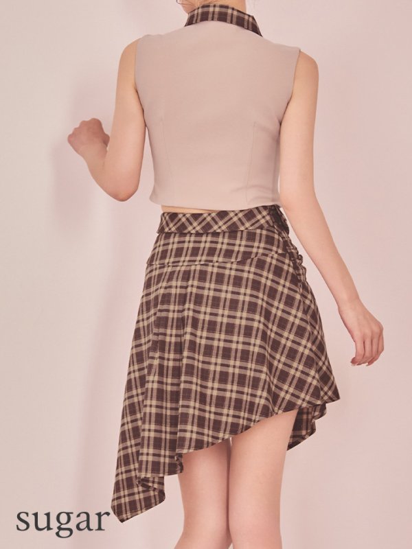 ベージュxブラウン モデル：ゆめ　身長：160cm　着用サイズ：Sサイズ