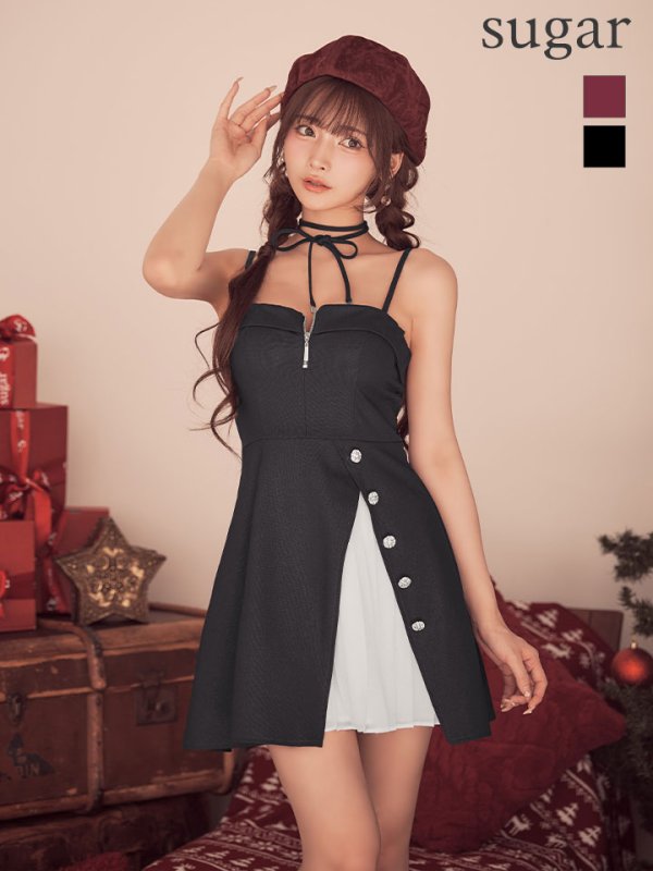 ブラックｘホワイト　モデル：まみ　身長：160cm　着用サイズ：Sサイズ