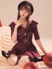 ワインレッド　モデル：まみ　身長：160cm　着用サイズ：Sサイズ