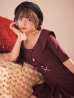 ワインレッド　モデル：まみ　身長：160cm　着用サイズ：Sサイズ