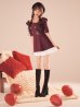 ワインレッド　モデル：まみ　身長：160cm　着用サイズ：Sサイズ