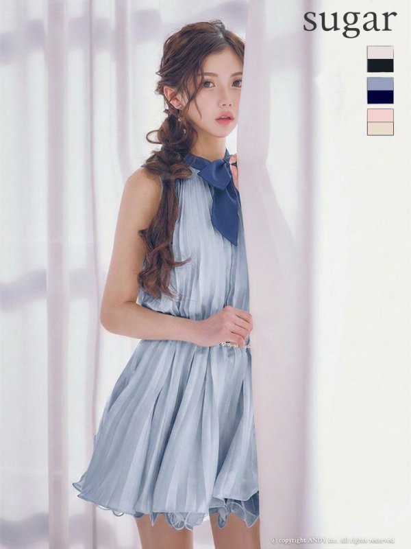 ブルー×ネイビー　モデル：せいは　身長：160cm　着用サイズ：Sサイズ