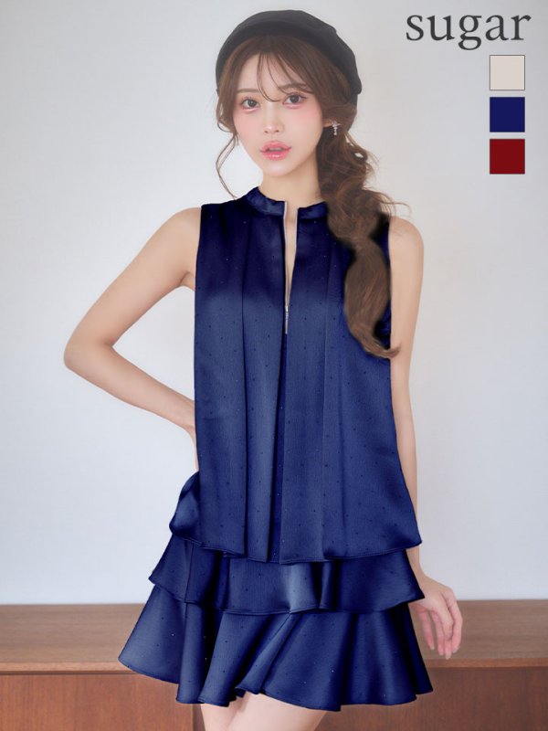 ネイビー　モデル：るりぴ 身長：165cm 着用サイズ：Sサイズ