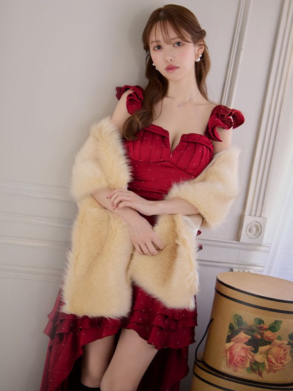 バーガンディー　モデル：ゆめ　身長：160cm　着用サイズ：Sサイズ