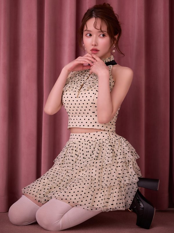 ベージュ　モデル：ゆめ　身長：160cm　着用サイズ：Sサイズ