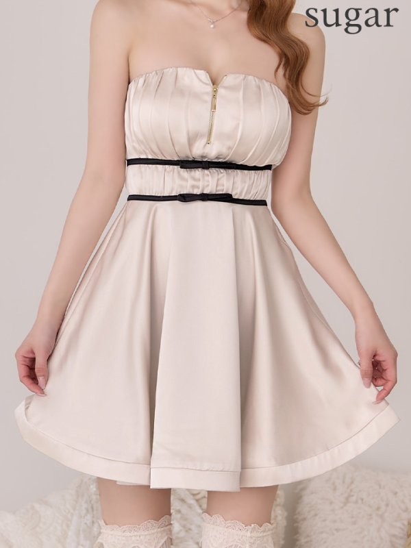 シャンパンゴールド　モデル：ゆめ　身長：160cm　着用サイズ：Sサイズ