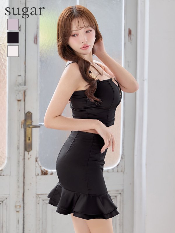 ブラック　モデル：りな　身長：160cm　着用サイズ：Sサイズ