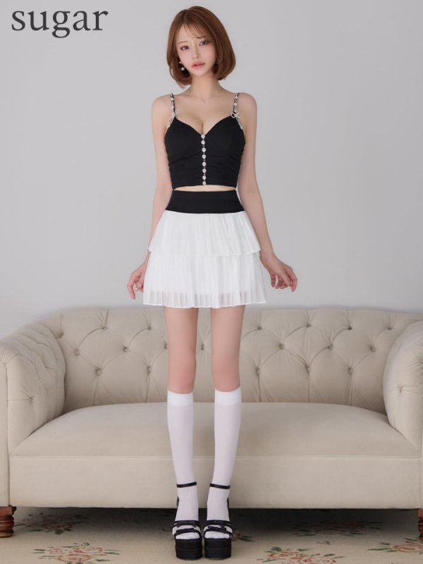 ブラックxホワイト　モデル：れみれみ　身長：163cm　着用サイズ：Sサイズ