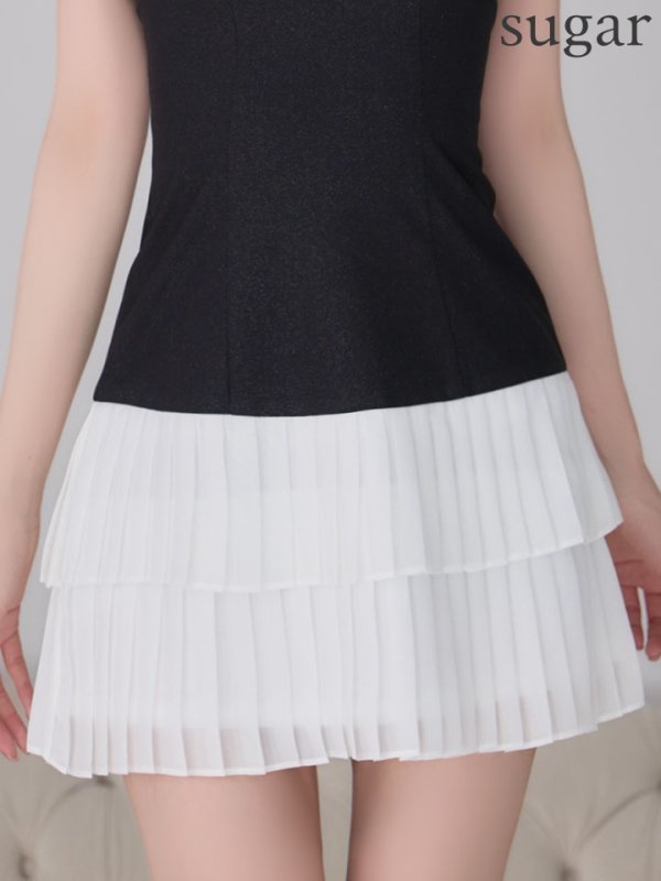 ブラックxホワイト　モデル：れみれみ　身長：163cm　着用サイズ：Sサイズ