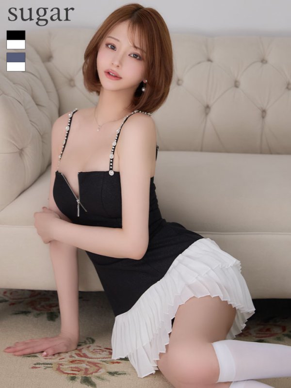 ブラックxホワイト　モデル：れみれみ　身長：163cm　着用サイズ：Sサイズ