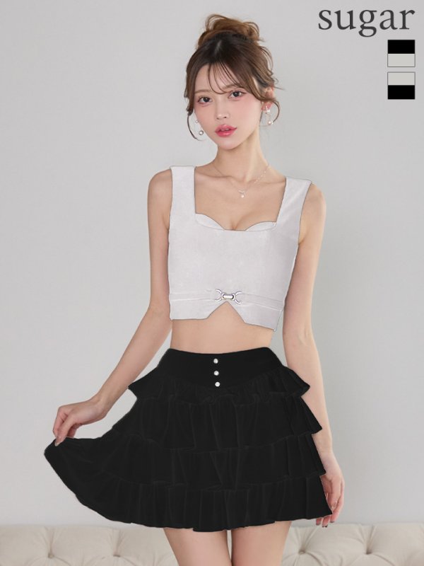 グレージュxブラック モデル：るりぴ　身長：165cm　着用サイズ：Sサイズ