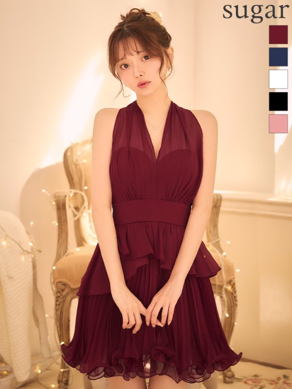 ワインレッド　モデル：羽澄まり　身長：158cm　着用サイズ：Sサイズ